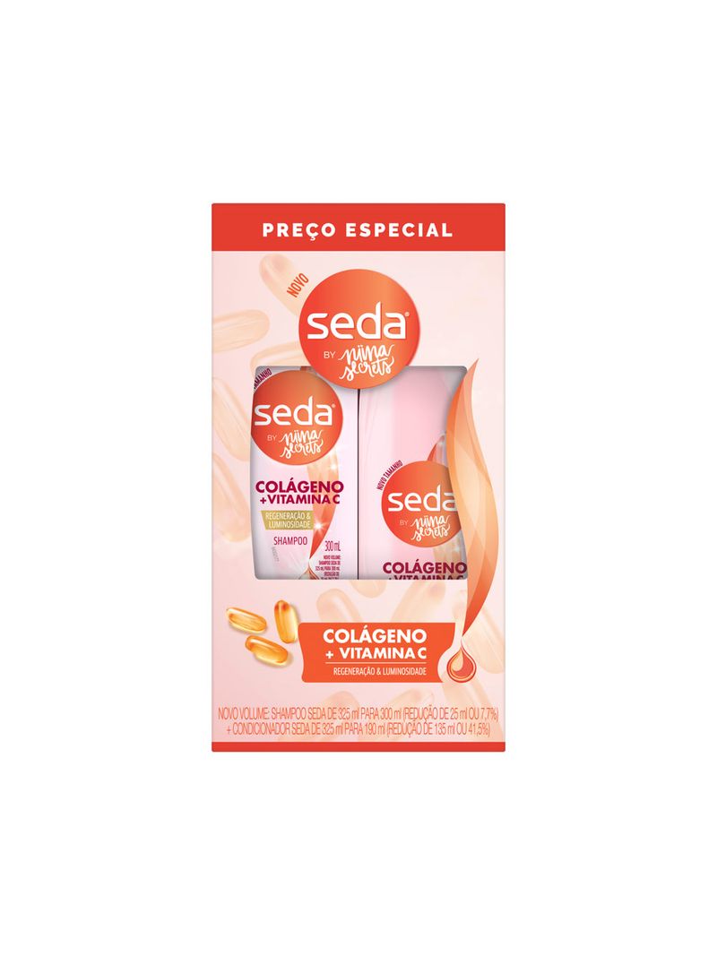 Shampoo-300ml---Condicionador-190ml-Seda-Niina-Colageno---Vitamina-C-Especial