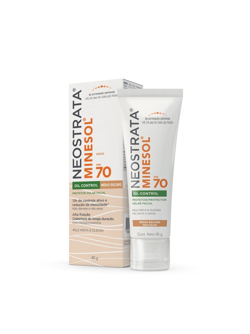 Protetor-Solar-Facial-Neostrata-Minesol-Oil-Control-Fps70-Pele-Morena--Mais-40g