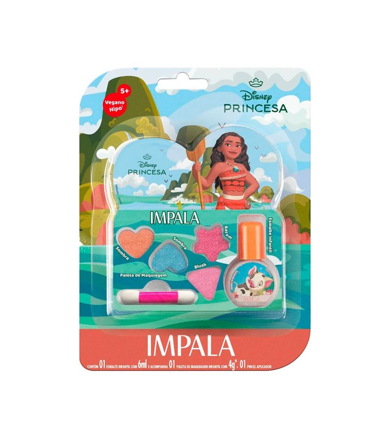 Kit-Esmalte-Infantil-6ml---Paleta-De-Maquiagem-Infantil-4g---Pincel--Aplicador-Impala-Disney-Moana