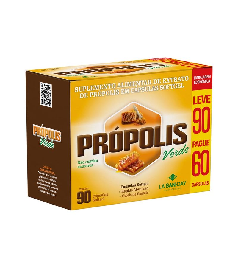 Suplemento-Alimentar-Propolis-Verde-Lasanday-Leve-90-Pague-60-Capsulas--Softgel-Especial