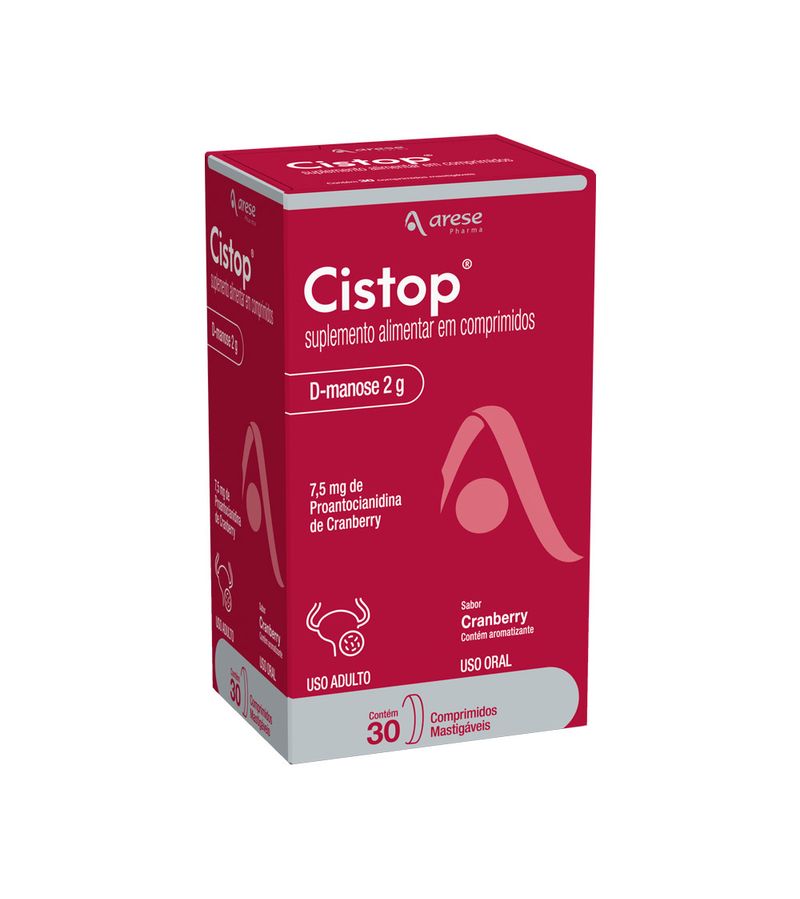 Suplemento-Alimentar-Cistop-Proantocianidina-De-Cranberry-75mg-Com-30--Comprimidos-Mastigaveis-Arese