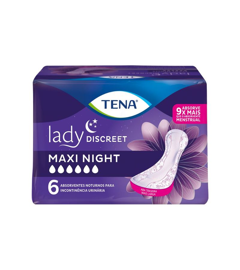 729886-Absorvente-Para-Incontinencia-Urinaria-Tena-Lady-Discreet-Maxi-Night-6-Unidades