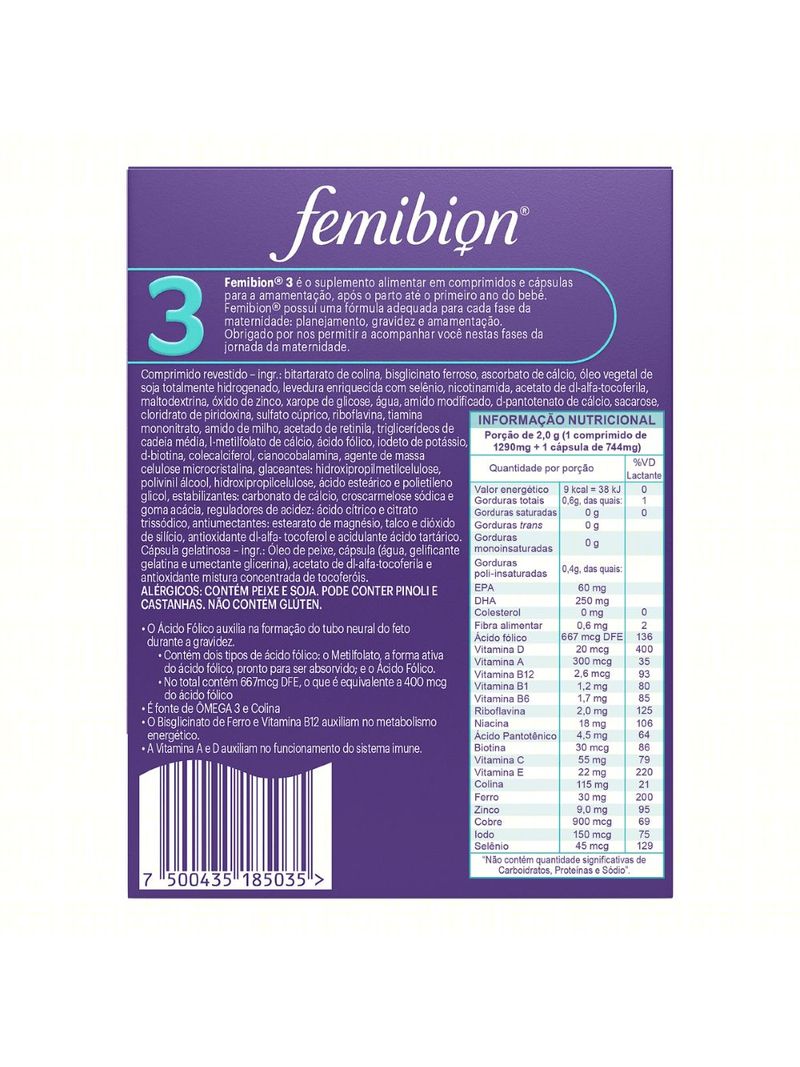 Femibion-3-Com-28-Comprimidos---28-Capsulas-Vitamina-Amamentacao