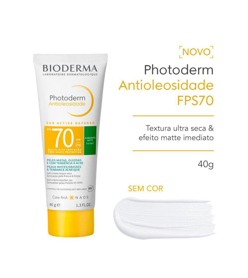 Protetor-Solar-Antioleosidade-Bioderma-Photoderm-FPS-70-Neutro-com-40g