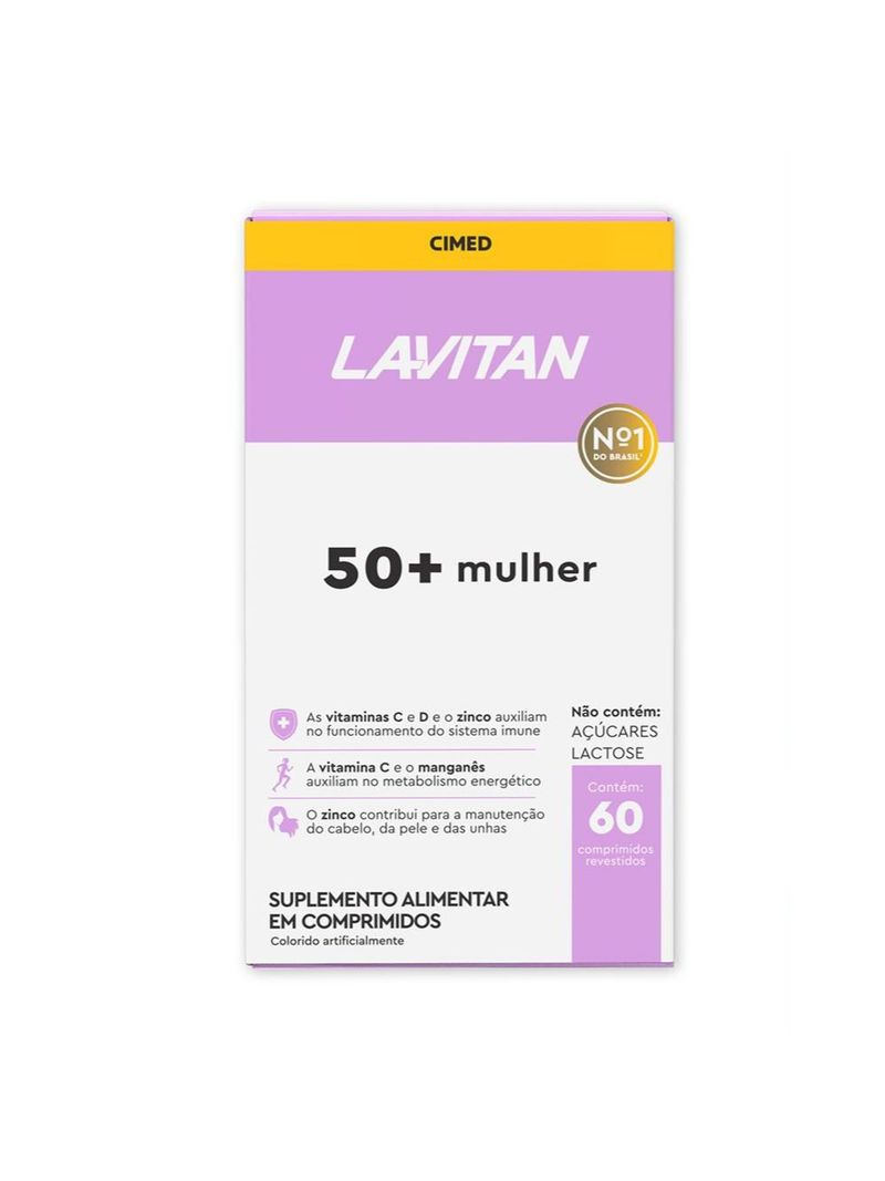 Multivitaminico-Lavitan-50--Mulher-60-Capsulas-1-Frente
