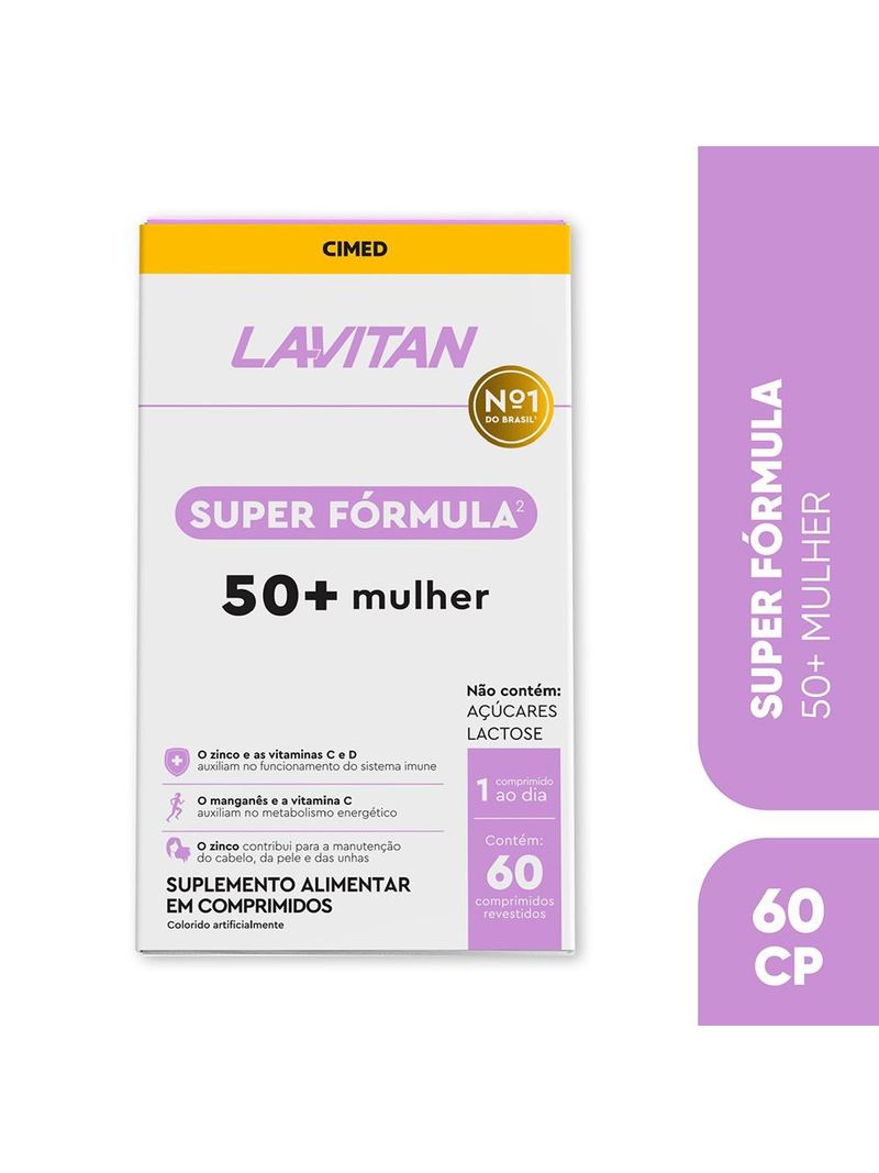 Multivitaminico-Lavitan-50--Mulher-Super-Formula-60-Capsulas-2-Frente-Hero