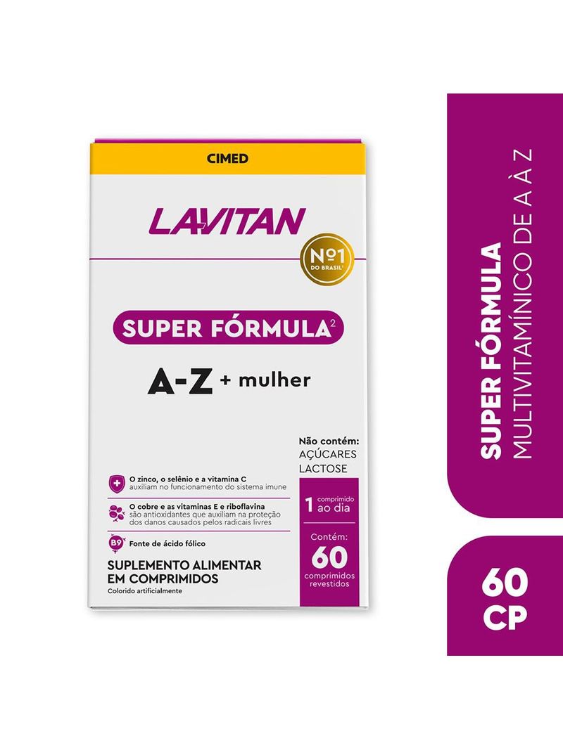 Multivitaminico-Lavitan-A-Z--Mulher-Super-Formula-60-Capsulas