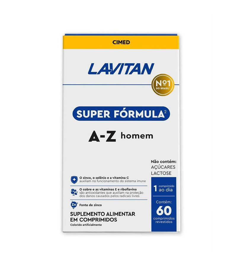 Multivitaminico-Lavitan-A-Z-Homem-Super-Formula-60-Comprimidos-