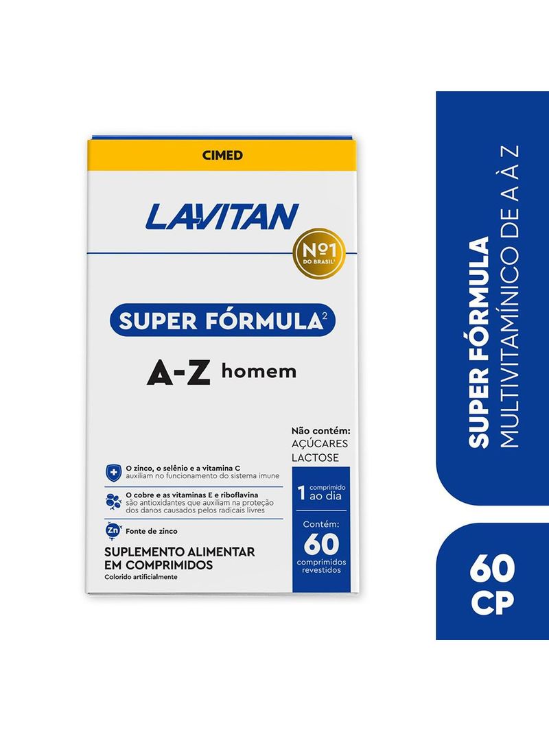 Multivitaminico-Lavitan-A-Z-Homem-Super-Formula-60-Comprimidos-