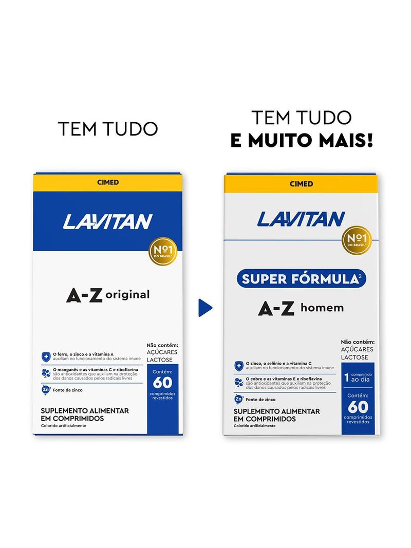 Multivitaminico-Lavitan-A-Z-Homem-Super-Formula-60-Comprimidos-