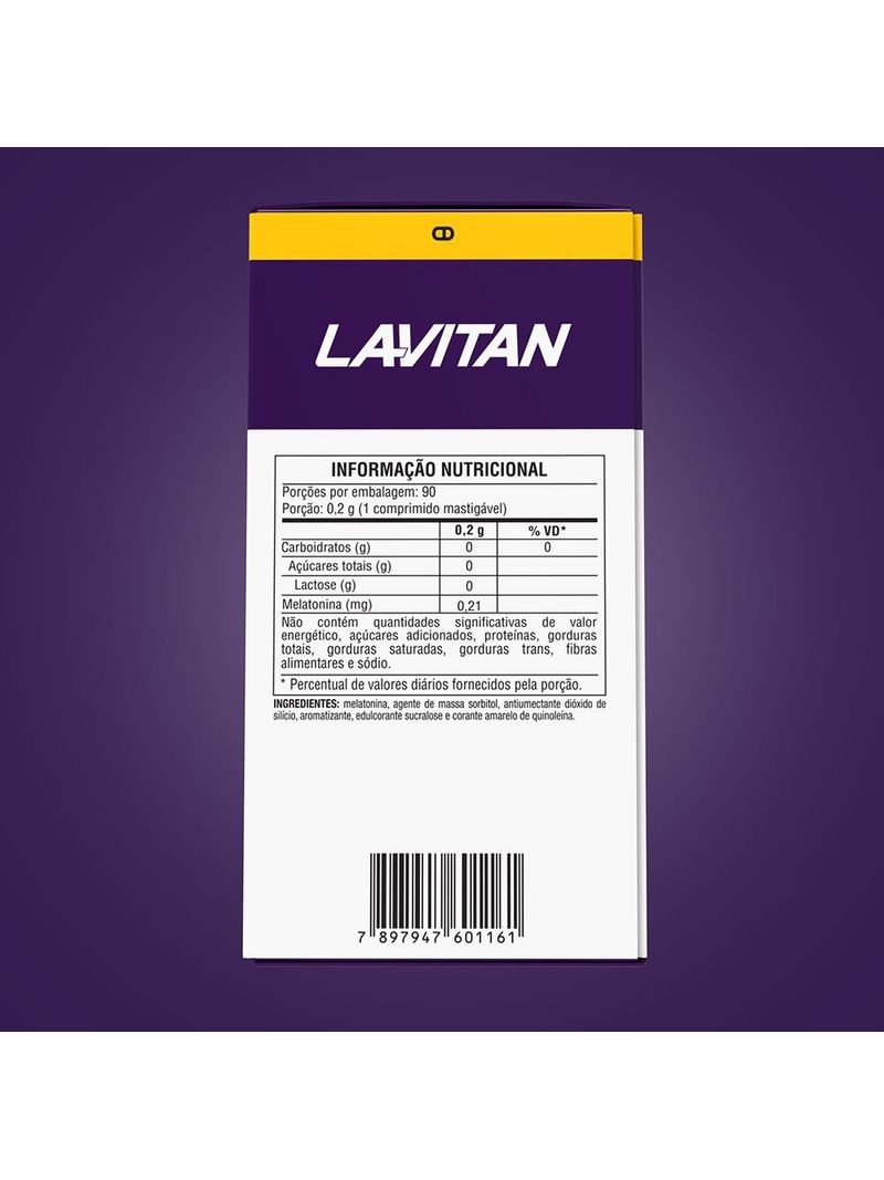 741755-Melatonina-Lavitan-90-Comprimidos-Mastigaveis---Tabela-Nutricional