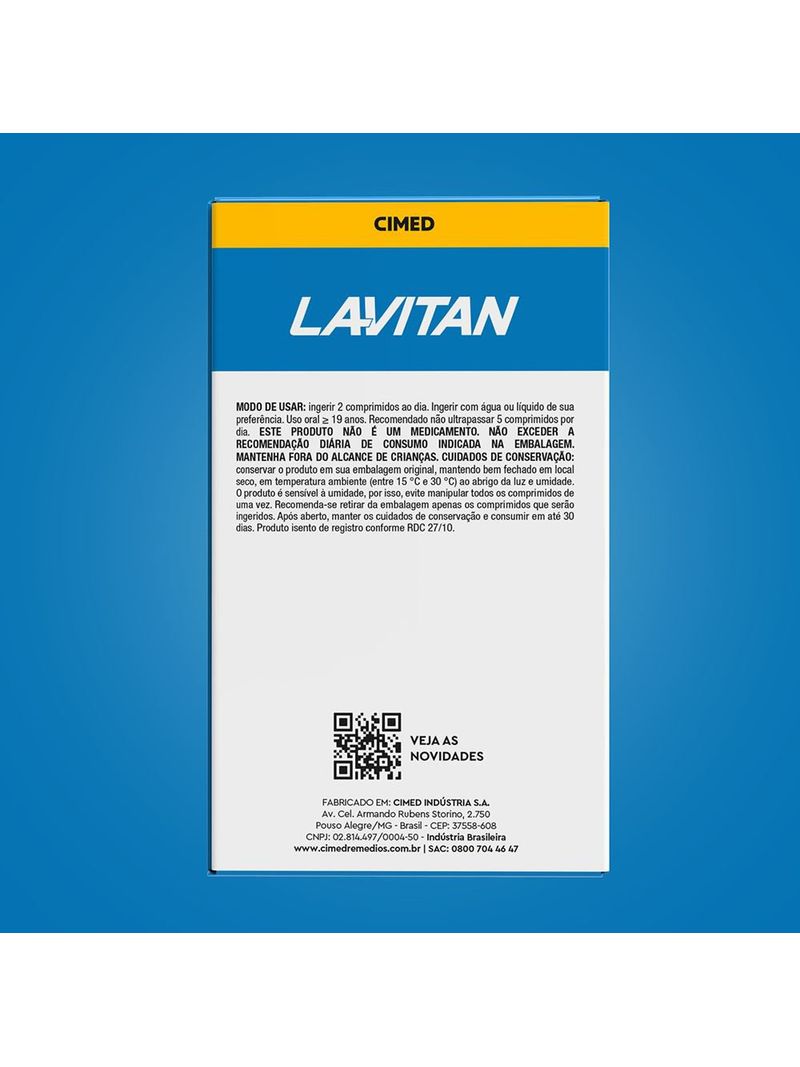 723650-Calcio-D3-Lavitan-60-Comprimidos---Modo-de-Uso