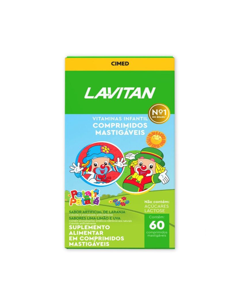 Suplemento-de-Vitaminas-Infantil-Lavitan-Patati-Patata-60-Comprimidos-Mastigaveis---Principal