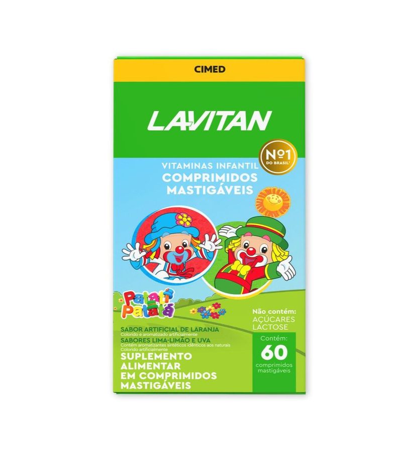 Suplemento-de-Vitaminas-Infantil-Lavitan-Patati-Patata-60-Comprimidos-Mastigaveis---Principal