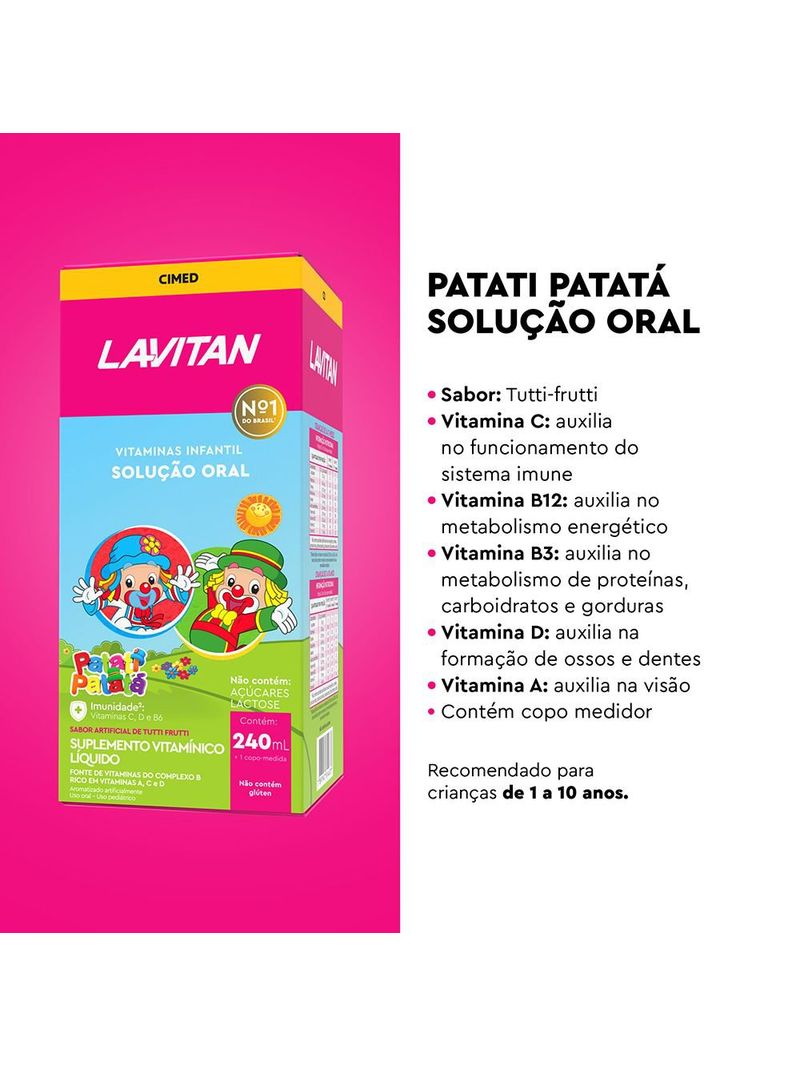 738628-Suplemento-de-Vitaminas-Infantil-Lavitan-Patati-Patata-Tutti-Frutti-240ml---Beneficios