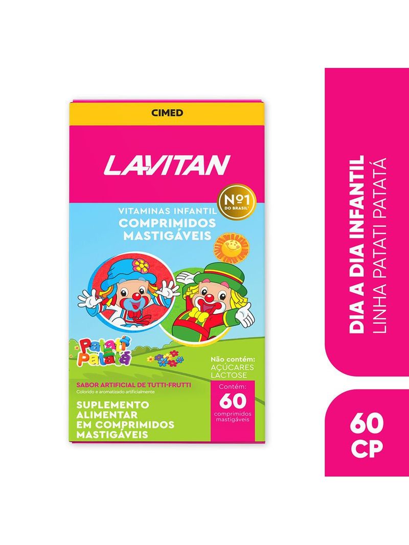 738629-Suplemento-de-Vitaminas-Infantil-Lavitan-Patati-Patata-Tutti-Frutti-60-Capsulas-2-Hero