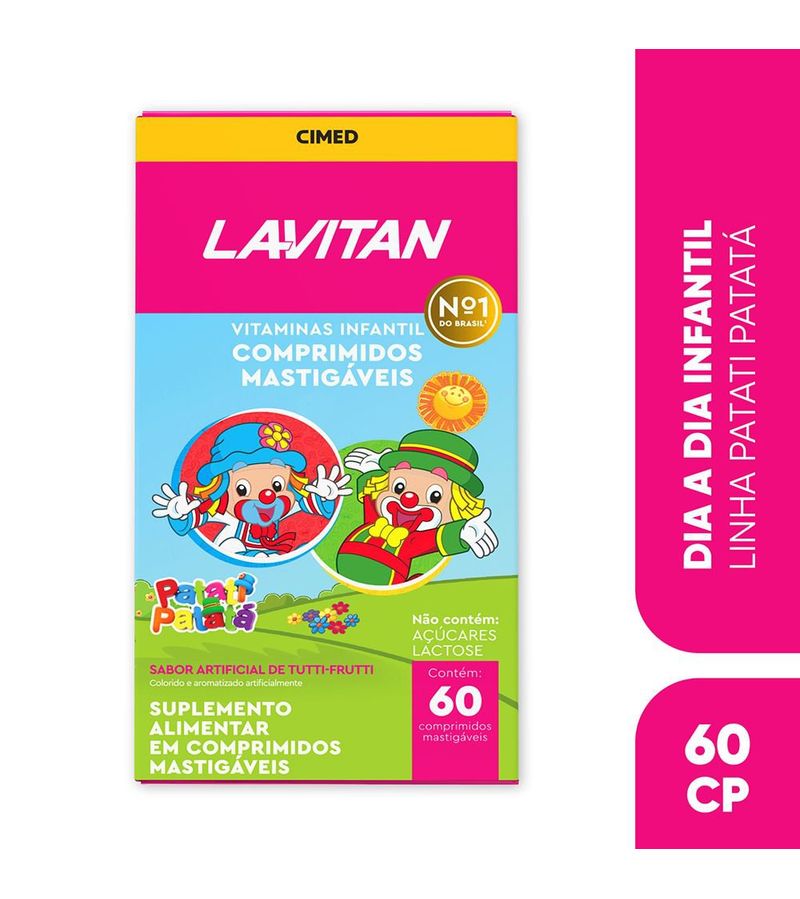 738629-Suplemento-de-Vitaminas-Infantil-Lavitan-Patati-Patata-Tutti-Frutti-60-Capsulas-2-Hero