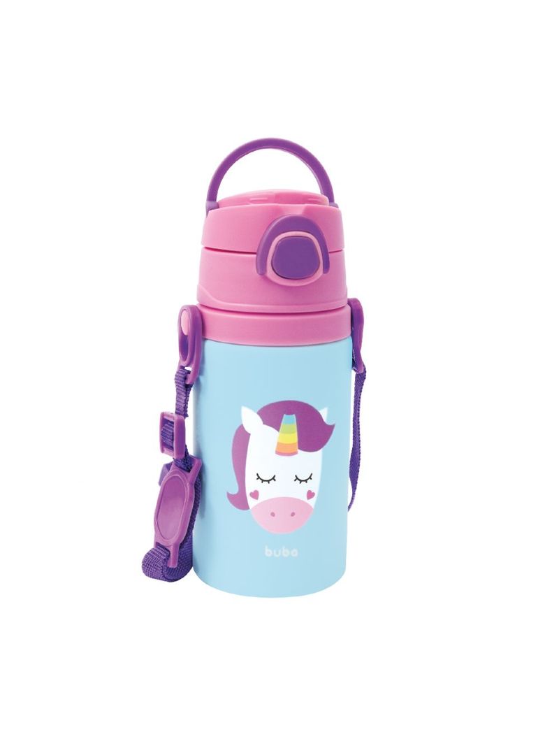 Garrafinha-De-Aluminio-Buba-450ml-Com-Canudo-De-Unicornio