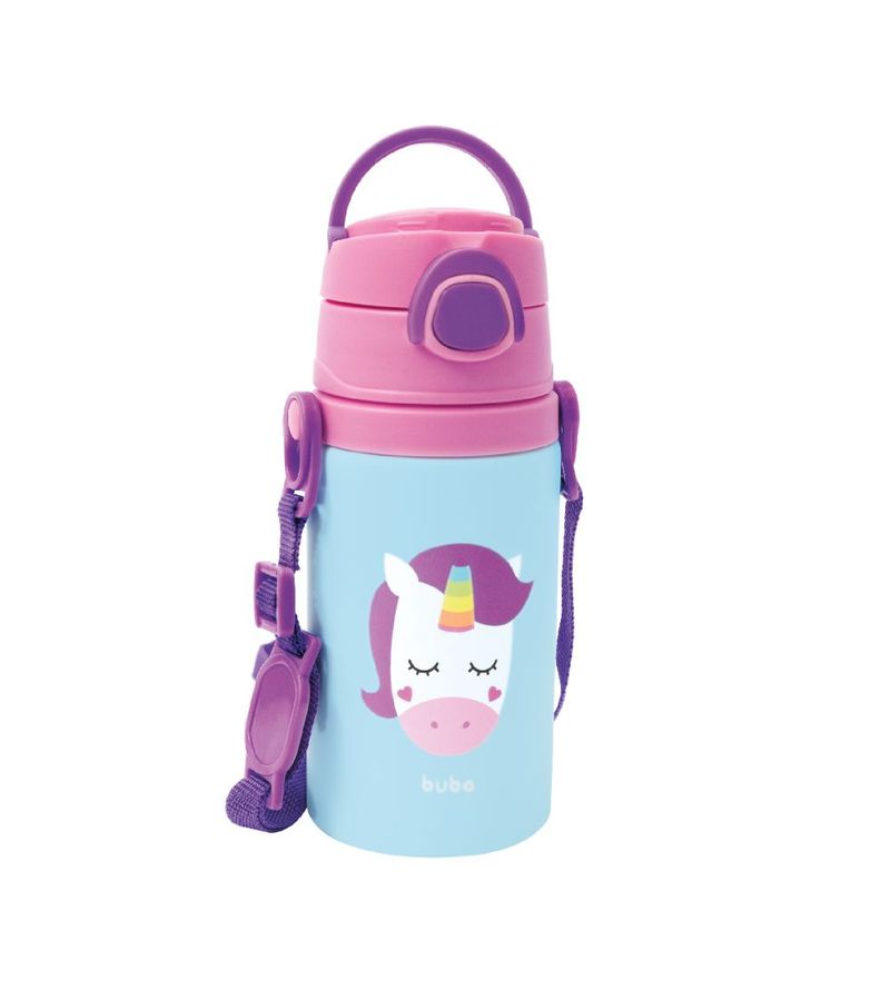 Garrafinha-De-Aluminio-Buba-450ml-Com-Canudo-De-Unicornio