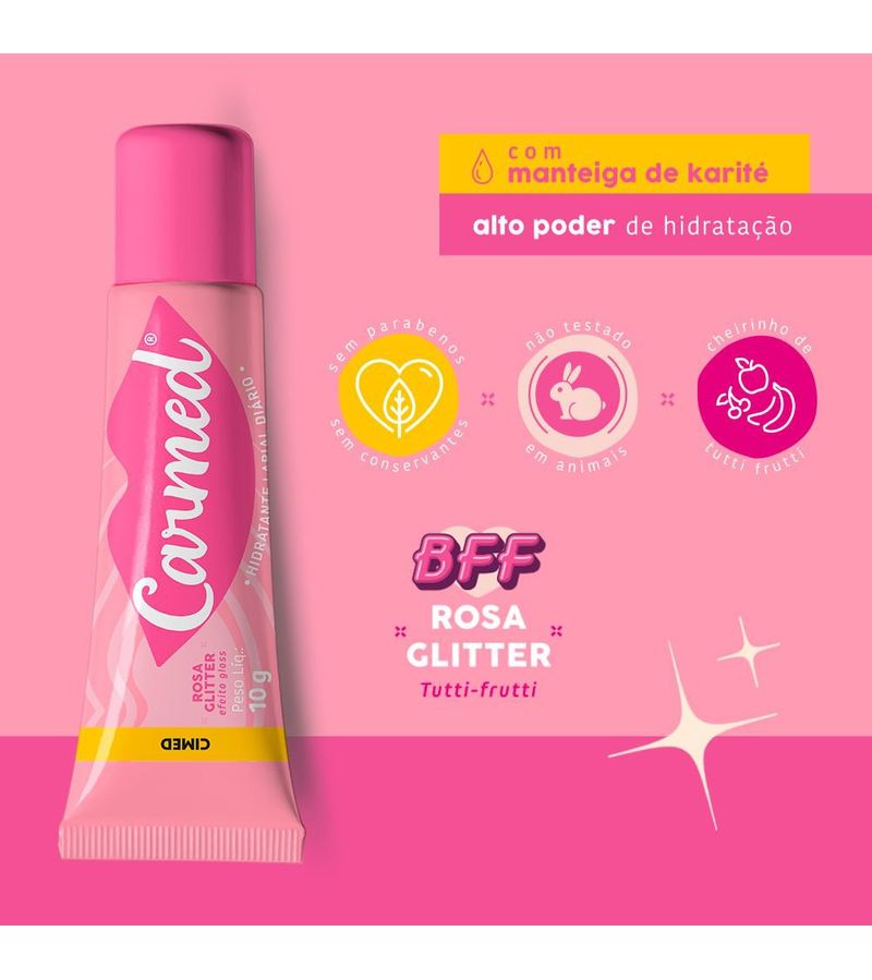 7897947617506-746340-Carmed-BFF-Rosa-Glitter-Hidratante-Labial-10g