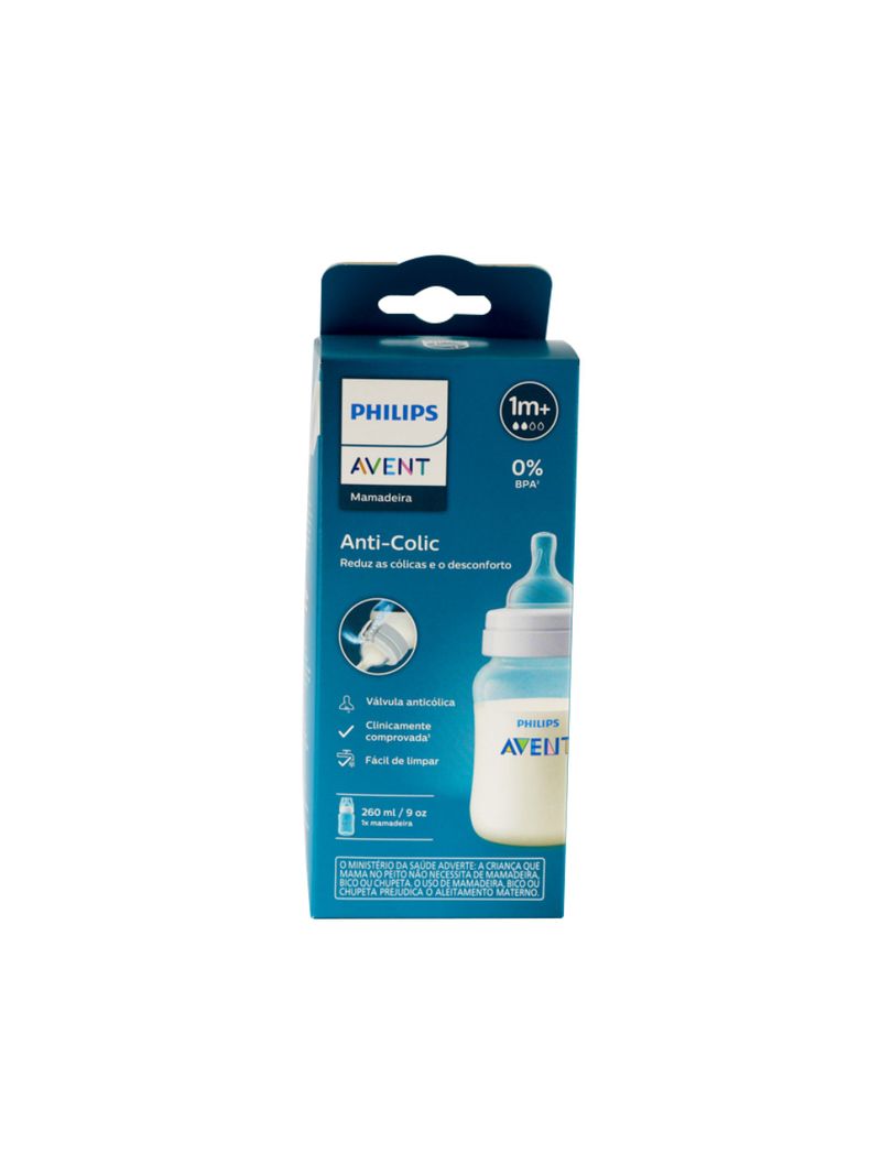 1-748303-8720689011884-Mamadeira-Avent-Anti-colic-260ml-Transparente-1m