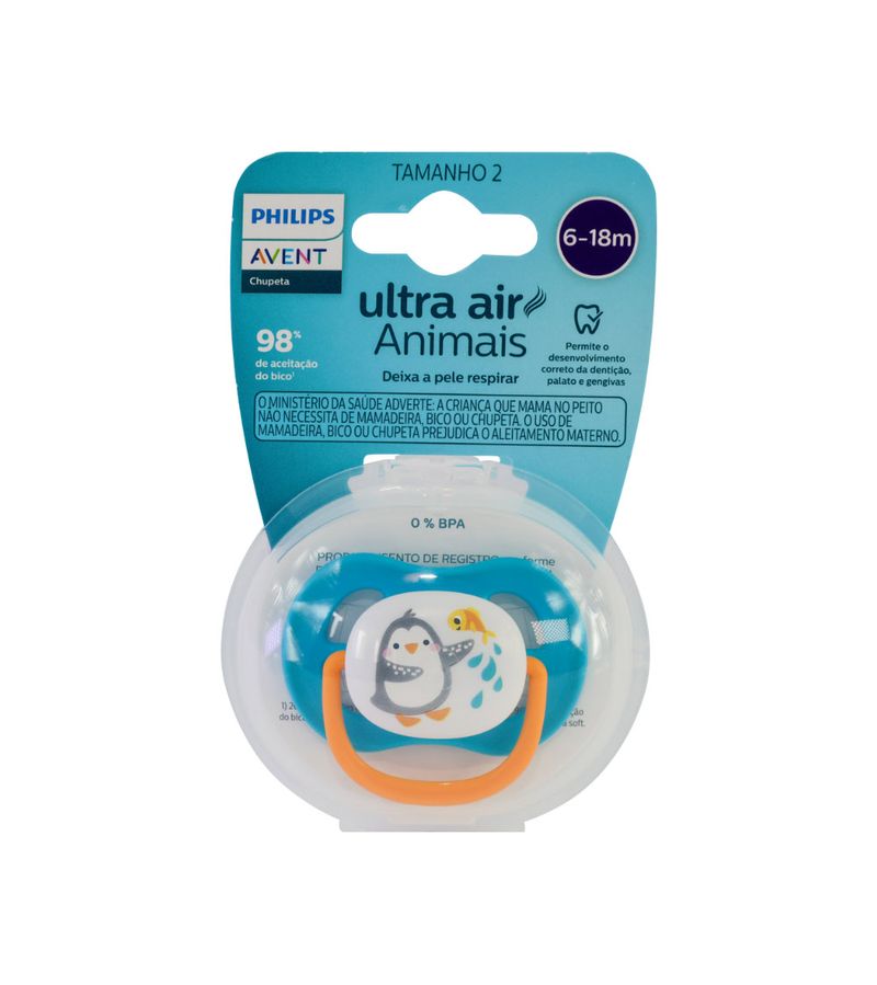 746007-8710103984788-Chupeta-Avent-Com-1-Pinguim-6-18-Meses-Menino
