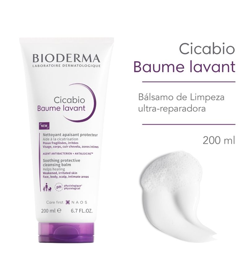 3701129810019-747665-Cicabio-Baume-Lavant-200ml-Limpador-Calmante