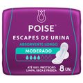 Absorvente Poise Escapes De Urina Longo Moderado Com 8