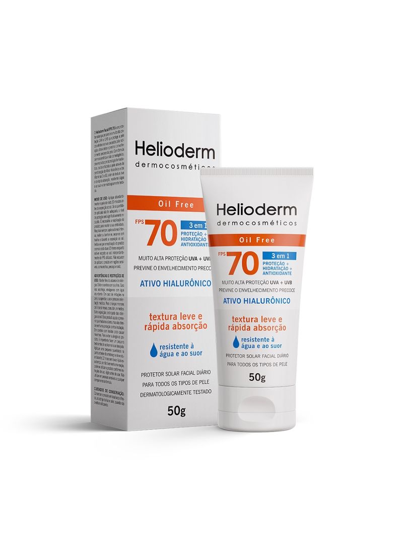 Protetor-Solar-Helioderm-Dermocosmeticos-50gr-Fps70-Oil-Free
