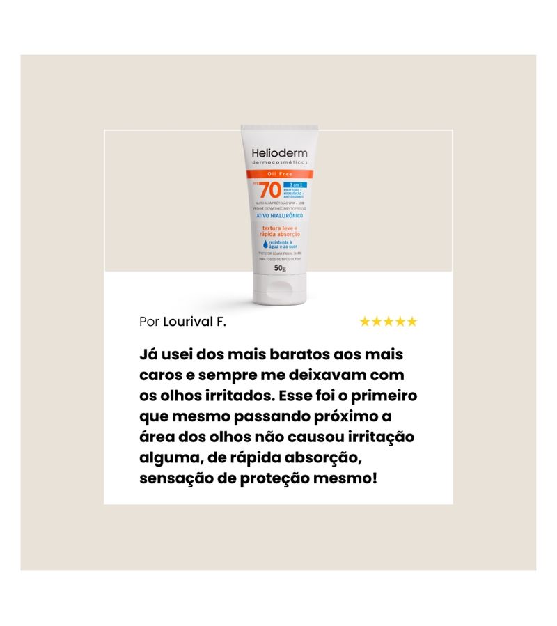 Protetor-Solar-Helioderm-Dermocosmeticos-50gr-Fps70-Oil-Free