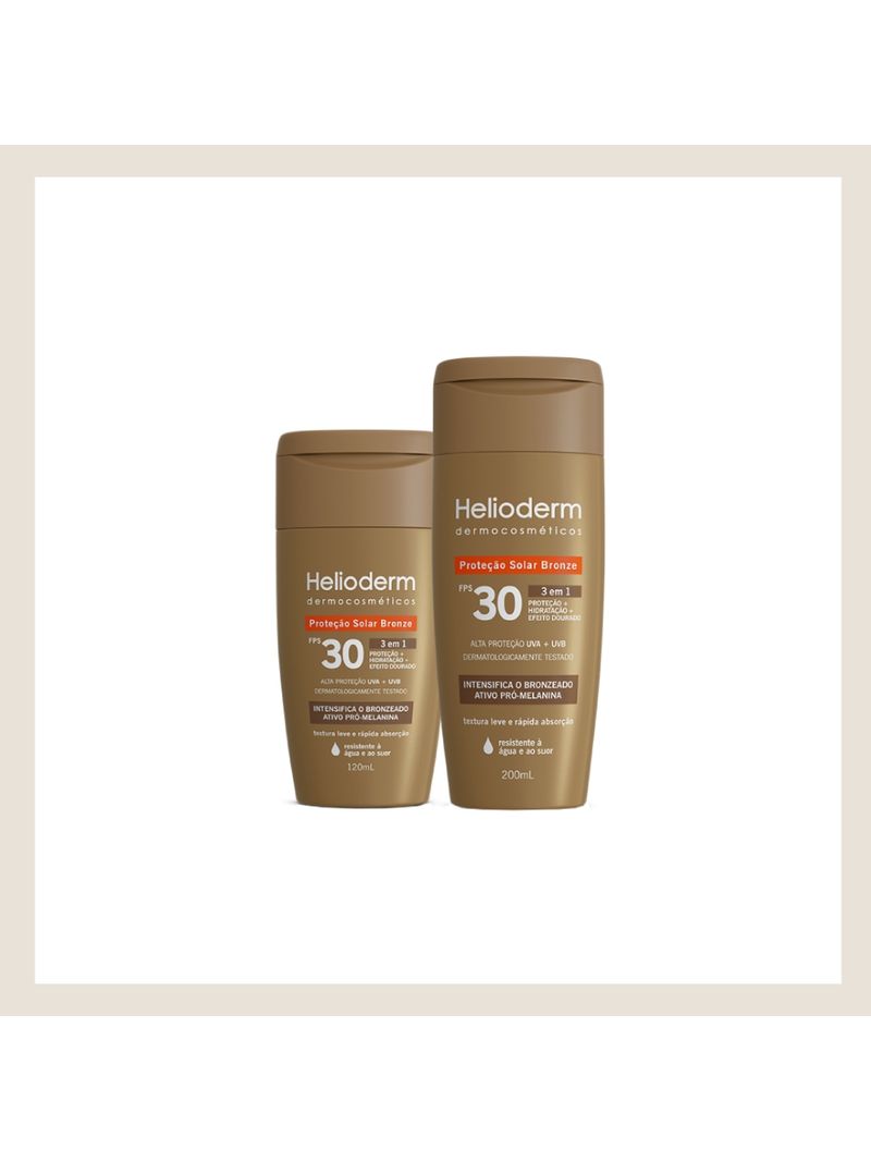 Protetor-Solar-Helioderm-Dermocosmeticos-120ml-Fps30-3em1-Bronze