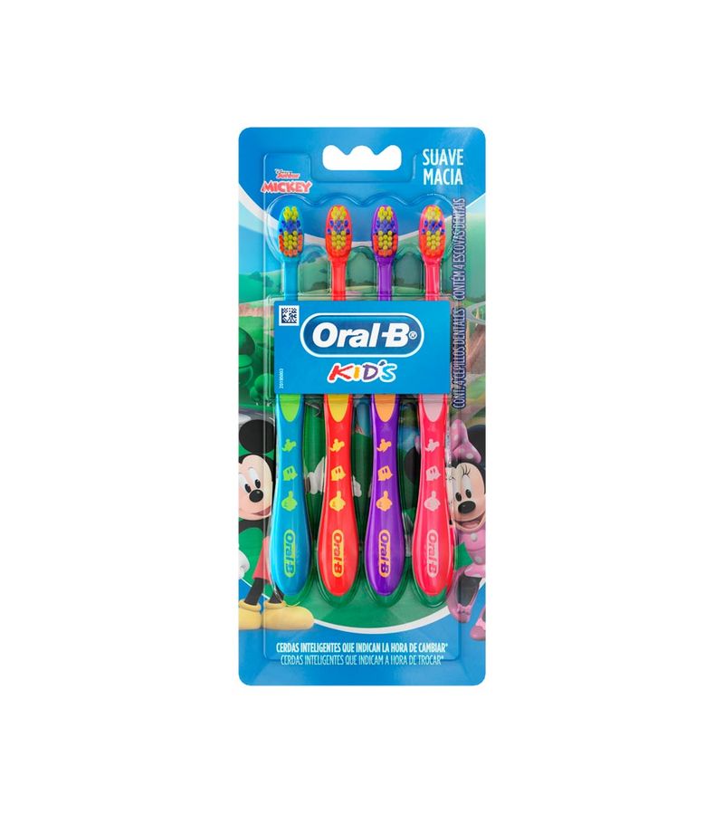 Escova-Dental-Oral-B-Infantil-Com-4-Kids-Mickey