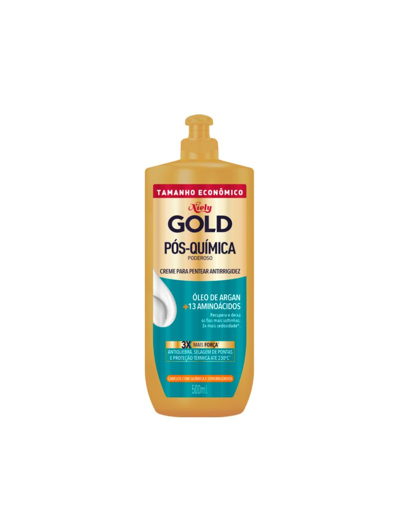 Creme-Para-Pentear-Antirrigidez-Niely-Gold-Pos-quimica-500ml
