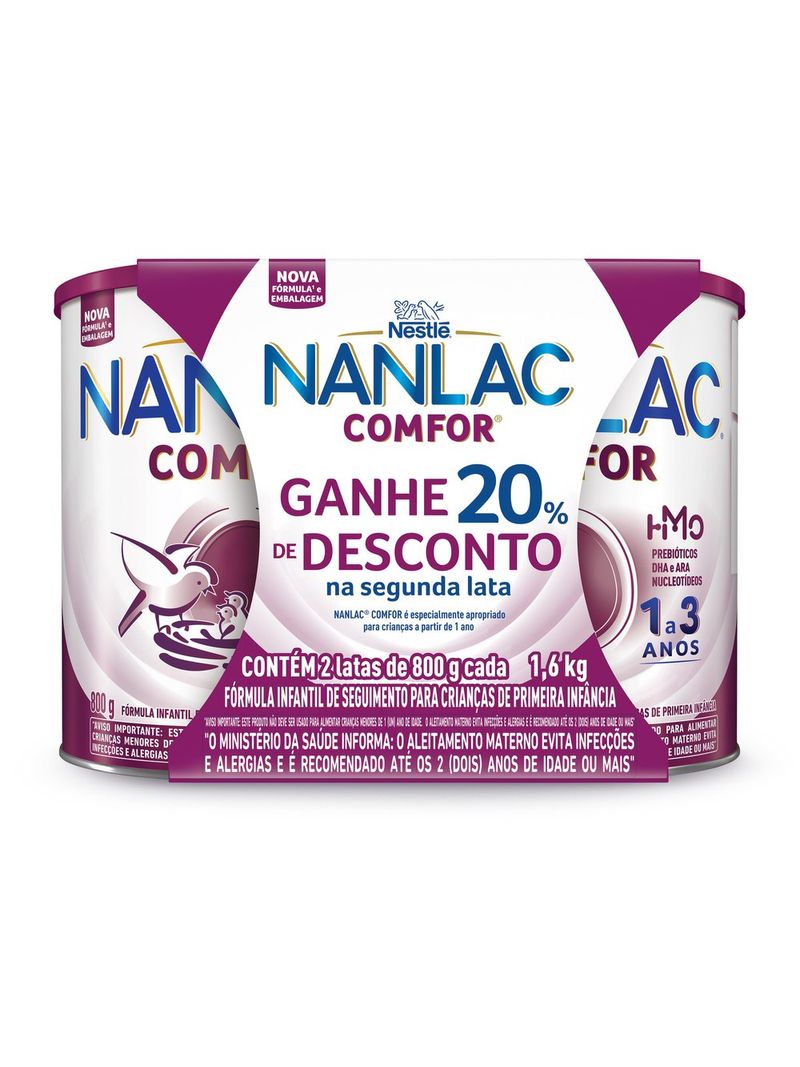 7891000349397-FormulaInfantilNANLACComfor2Latas800gcadaeGanhe20-DescontonaSegundaLata-1.jpg