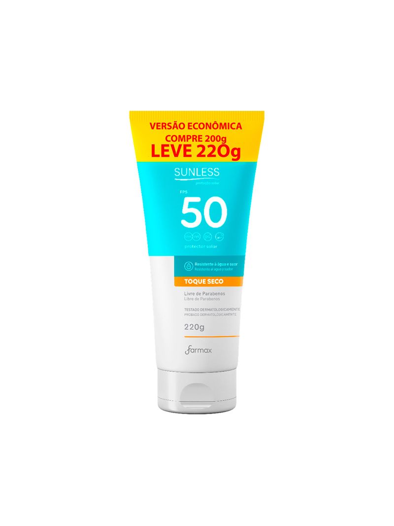 Protetor-Solar-Sunless-Fps50-Toque-Seco-220gr-Especial