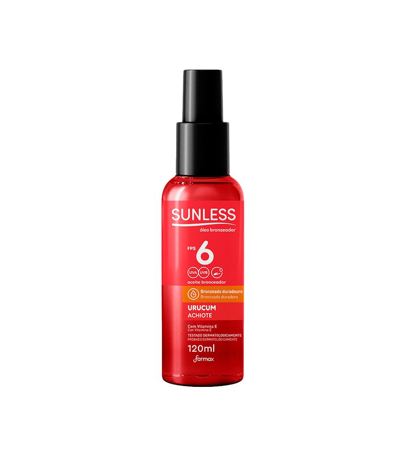 Bronzeador-Sunless-120ml-Fps6-Oleo-Spray-Urucum