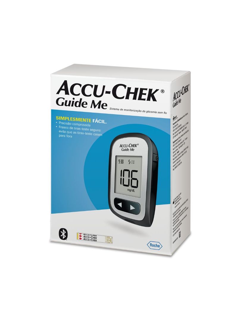 Glicosimetro-Accu-chek-Com-10-Tiras-Guide-Me