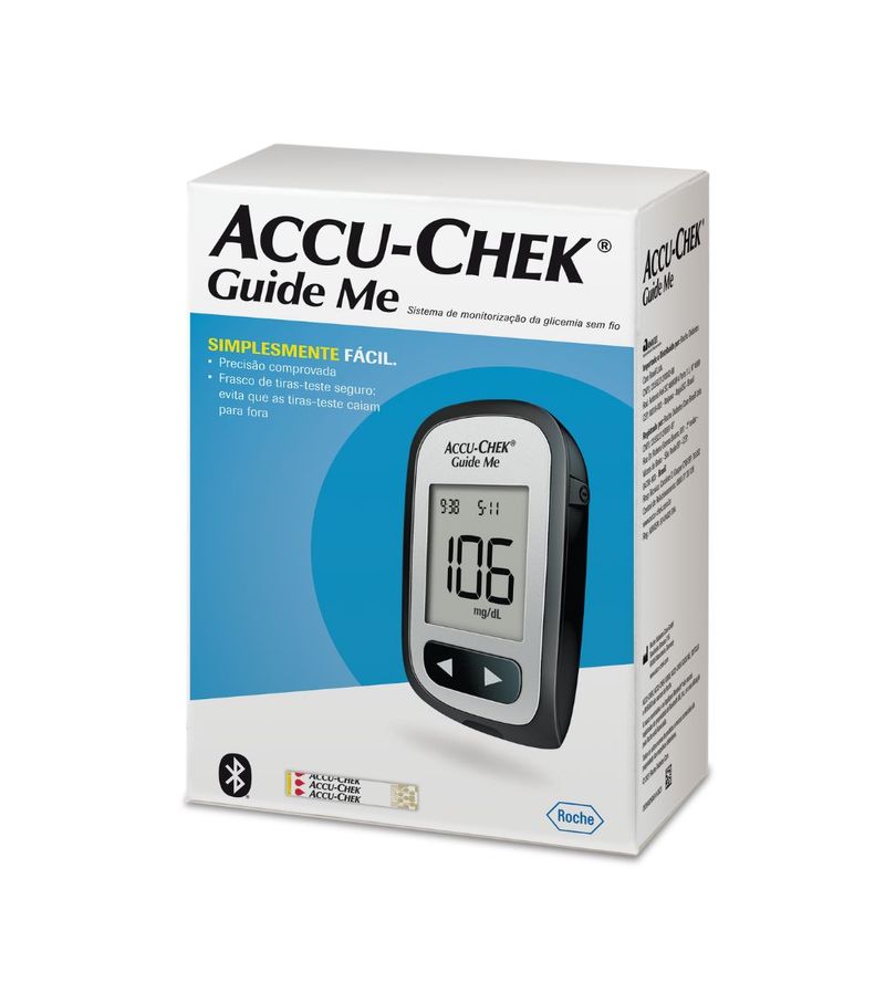 Glicosimetro-Accu-chek-Com-10-Tiras-Guide-Me