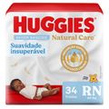 Fralda Huggies Natural Care Com 34 Tamanho Rn