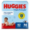 Fralda Huggies Tripla Protecao Com 92 Leve + Pague - Tamanho M Hiper  Especial