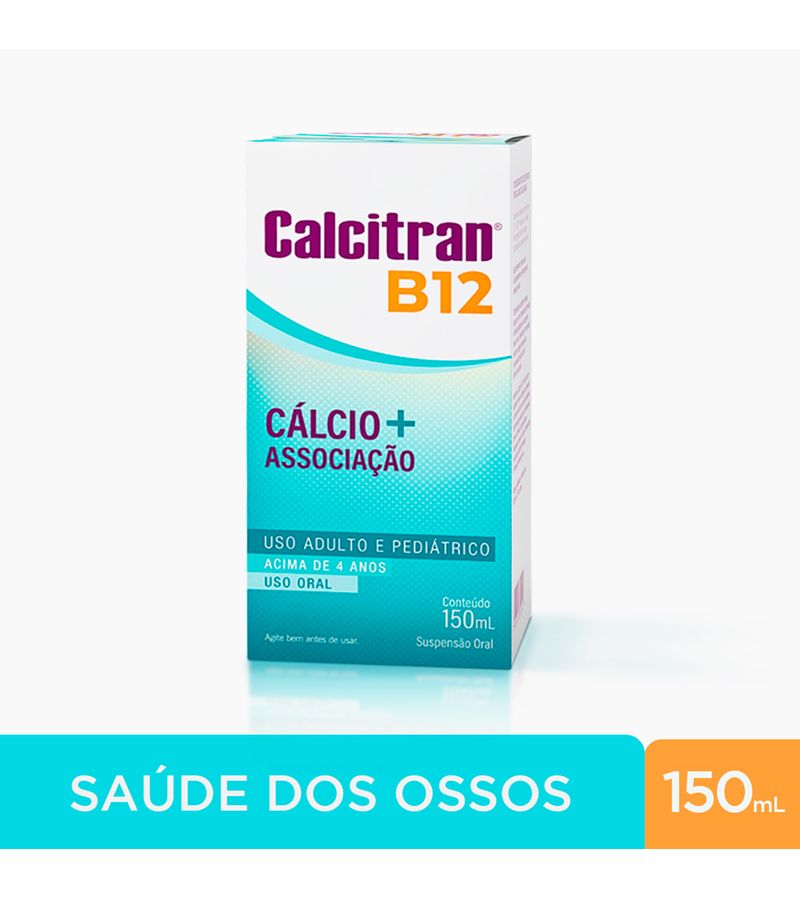 Calcitran-B12-Solucao-Oral-150ml---Calcio-Com-Vitamina-B12-Infantil-E--Adulto