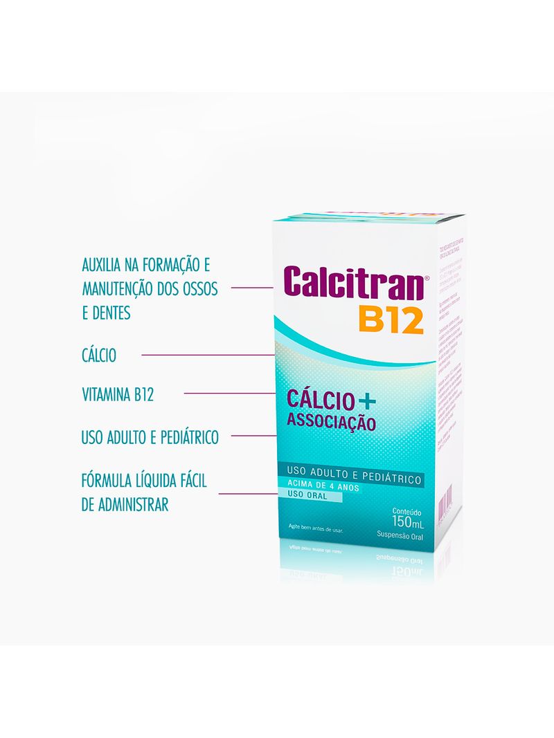 Calcitran-B12-Solucao-Oral-150ml---Calcio-Com-Vitamina-B12-Infantil-E--Adulto