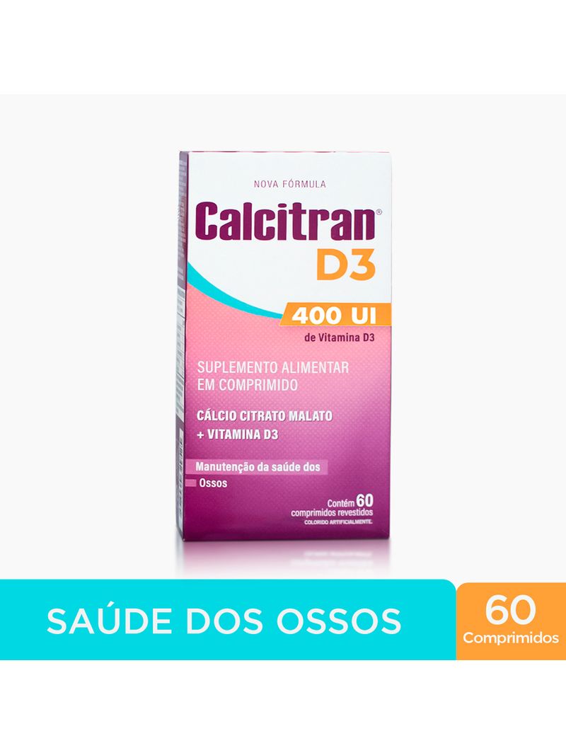 Calcitran-D3-400ui-60-Comprimidos---Calcio-Citrato-Malato-Com-Vitamina-D