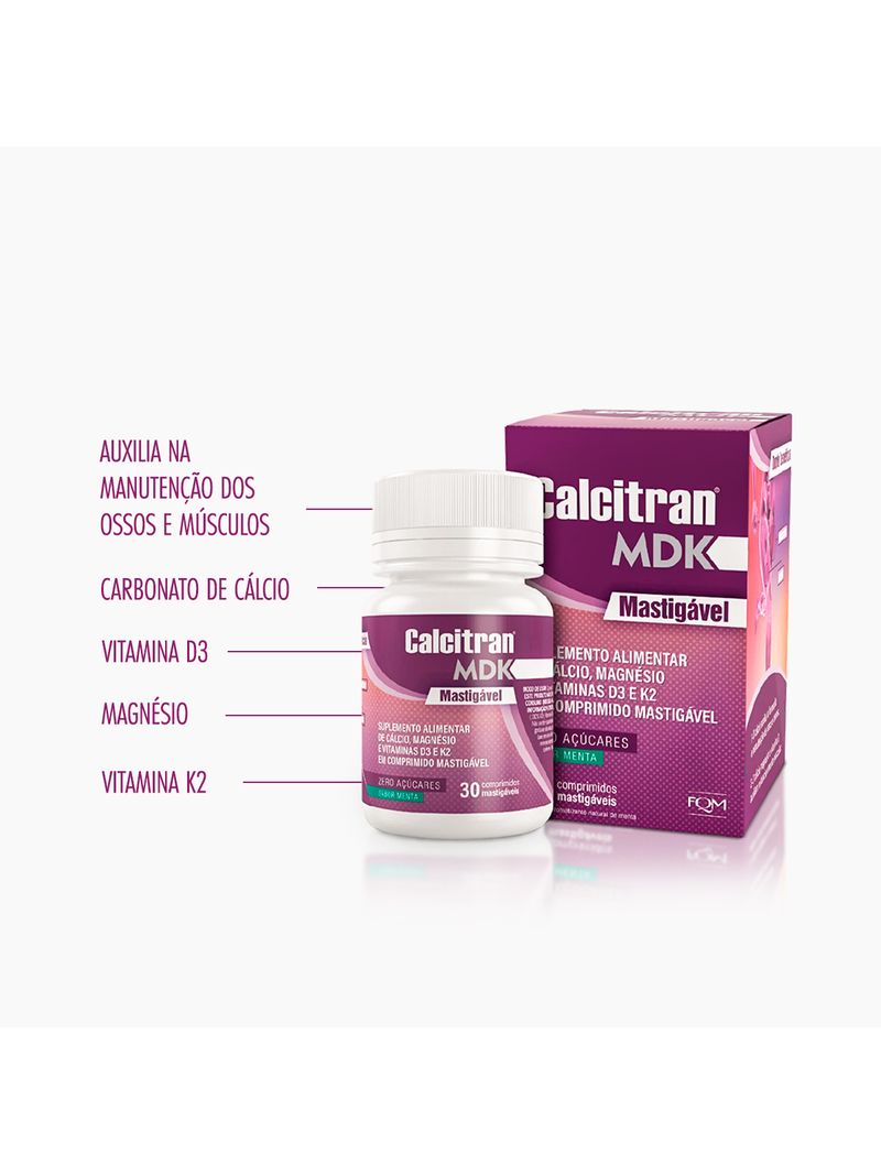 Calcitran-Mdk-30-Comprimidos-Mastigaveis---Calcio-Com-Magnesio-Vitamina--D-E-K