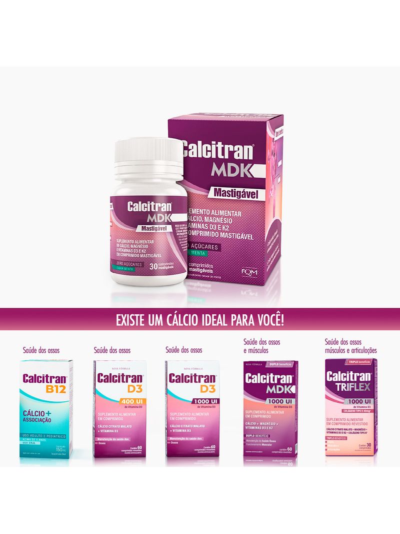 Calcitran-Mdk-30-Comprimidos-Mastigaveis---Calcio-Com-Magnesio-Vitamina--D-E-K