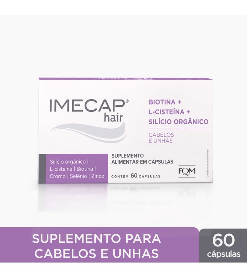 Imecap-Hair-Silicio-Organico-60-Capsulas---Nutraceutico-Para-Cabelos-E--Unhas