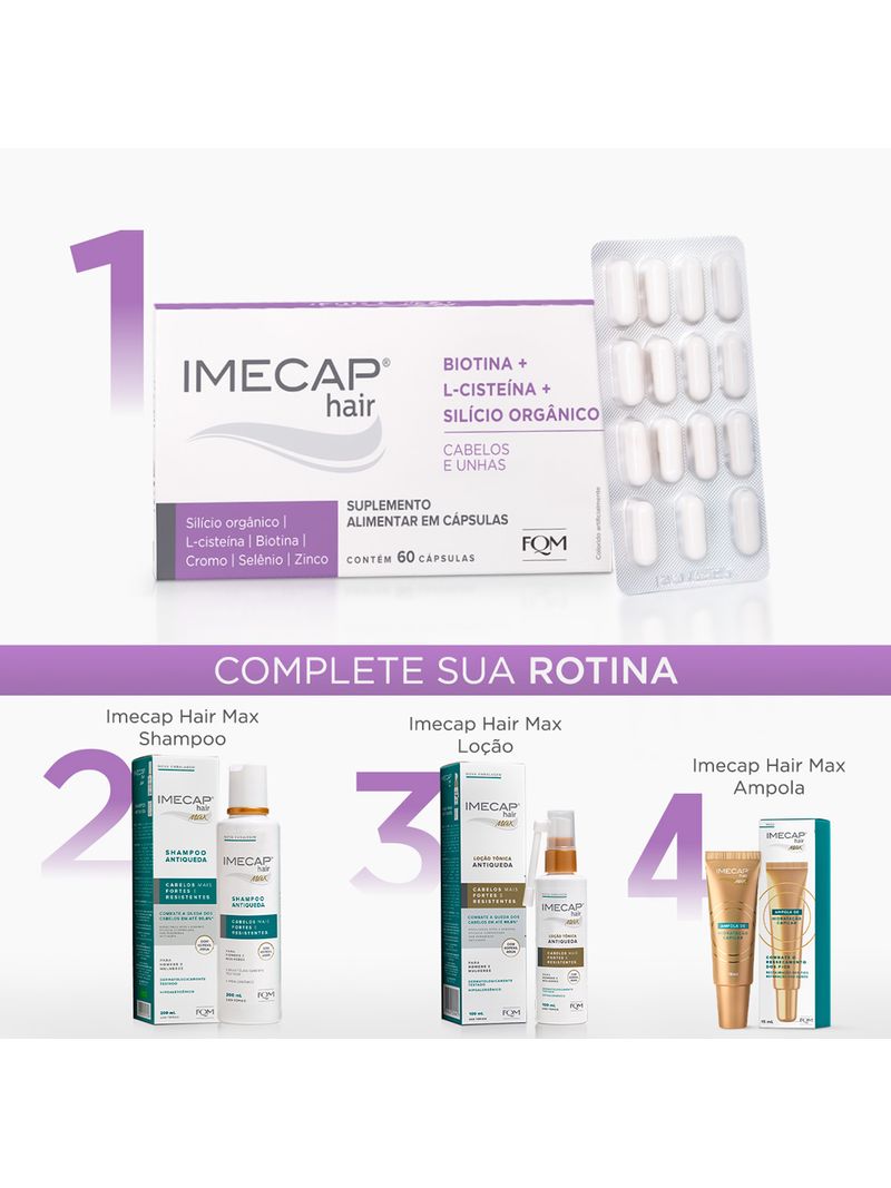 Imecap-Hair-Silicio-Organico-60-Capsulas---Nutraceutico-Para-Cabelos-E--Unhas