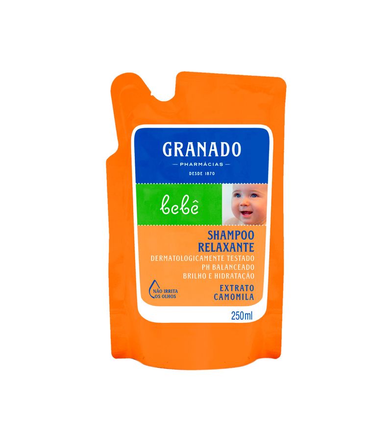 Shampoo-Granado-Bebe-250ml-Extrato-Camomila-Refil