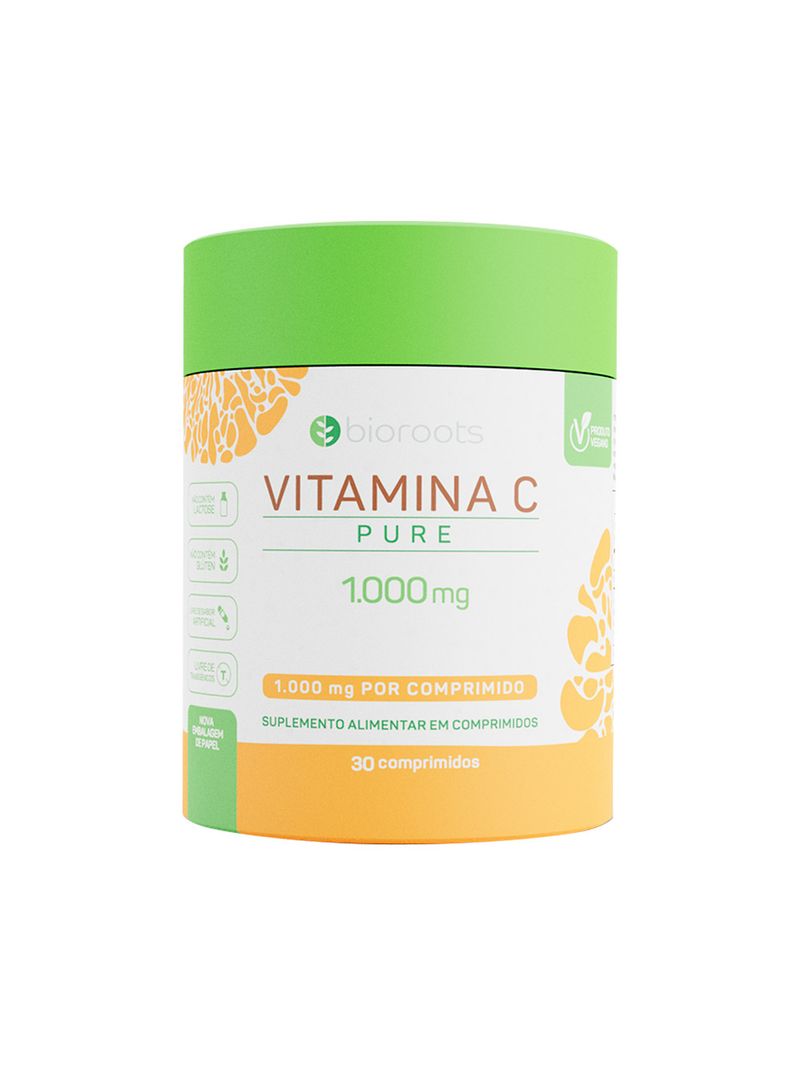 749900 Vitamina C Pure 1000mg Com 30 Comprimidos Bioroots.jpg