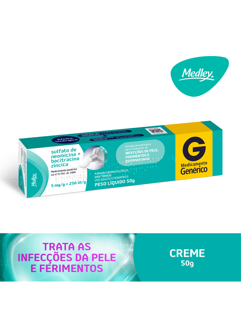 Neomicina---Bacitracina-Zincica-Medley-Pomada-50g